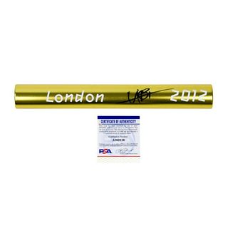Usain Bolt hand signed 2012 London Olympic Baton PSA