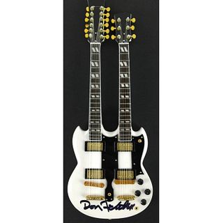 The Eagles Don Felder Signed Mini Guitar (BAS COA)
