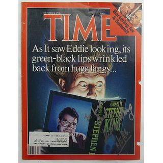 Stephen King Signed  Time Magazine Cut Cover 10/6/86 (JSA LOA)

