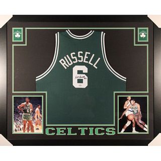 Bill Russell Signed Celtics 35x43 Custom Framed Jersey (Russell COA)
