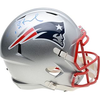 Tom Brady New England Patriots Autographed Riddell Replica Helmet Fanatics Authenticated (Hologram Sticker)