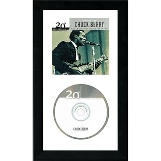 Chuck Berry signed 1999 The Best of Chuck Berry Album Cover w/ CD Framed (JSA COA)
