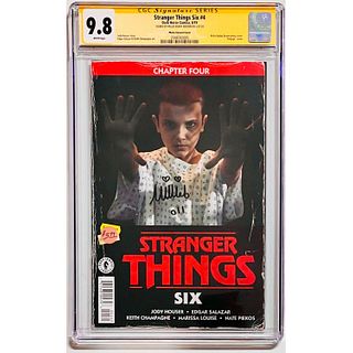 STRANGER THINGS SIX #4 COMIC SIGNED BY MILLIE BOBBY BROWN DARK HORSE CGC SS 9.8 
