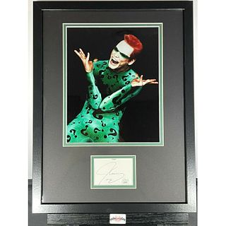 Jim Carrey Signed Cut Framed With 8x10 Photo. BAS Becket COA