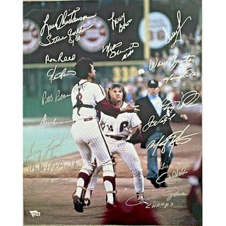Rose Carlton Schmidt 1980 Phillies Team Signed 16x20 Photo (Fanatics MLB Holo)

