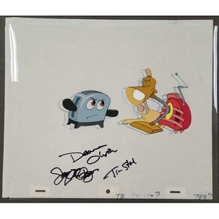Jerry Rees / Stack / Oliver signed The Brave Little Toaster Production Art Cel
