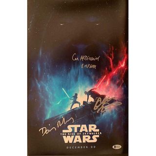 Driver Ridley McDiarmid Signed Star Wars Rise of Skywalker 11x17 Photo (BAS COA)
