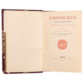 Blanquel, Simón / León, Nicolás. Colección de Calendarios del Negrito Poeta 1856 - 1872 / El Negrito Poeta Mexicano. Piezas: 2.