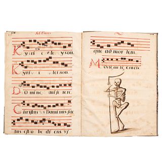 Libro de Coro. Feria Quinta in Coena Dni. ad Matutinus in I. Nocturno. Manuscrito, ornamentado. Fines del Siglo XVIII.