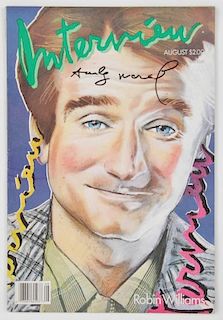 Interview Magazine "Robin Williams", Signed Andy Warhol