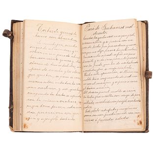 Pérez Pereda, María. Recetario Manuscrito. Ca. 1875. Algunas recetas: Albondiguillas, Costillas de Carnero en frío, Sopa Dulce...