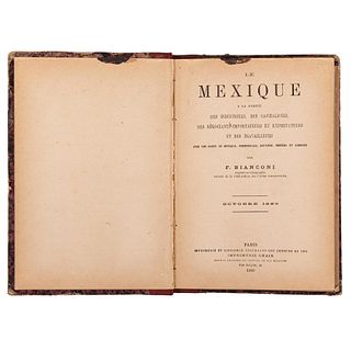 Bianconi, F. Le Mexique à la Portée: des Industriels, des Capitalistes, des Négociants Importateurs... Paris, 1889. Mapa plegado