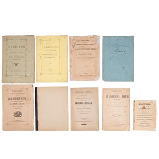Colección de Discursos de Siglo XIX Sobre la Independencia Mexicana. México, Siglo XIX. Piezas: 9.