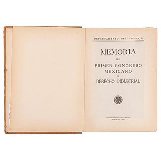 Memoria del Primer Congreso Mexicano de Derecho Industrial. México: Talleres Gráficos de la Nación, 1934.