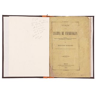 Bárcena, Mariano. Viaje a la Caverna de Cacahuamilpa. Datos para la Geología y la Flora de los Estados de Morelos y Guerrero. Méx, 1874