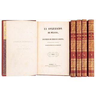 Escosura, Patricio de la. La Conjuración de México, o los Hijos de Hernán Cortés. México: Imprenta de los Señores Andrés y Díaz, 185...
