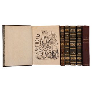 La Orquesta. Periódico Omniscio, de Buen Humor y con Caricaturas. México, 1864 - 1867. Tomos I - VI. Piezas: 6.