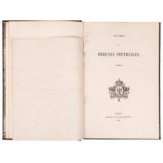 Anuario de las Órdenes Imperiales 1865 / Estatutos de la Orden Imperial del Águila Mexicana. México: Imprenta de J. M. Lara, 1865.