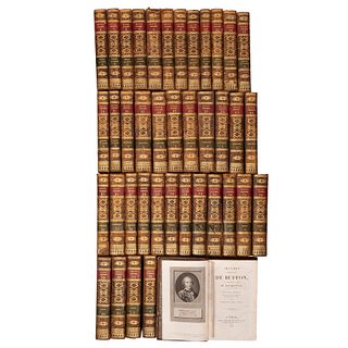 Oeuvres Complètes de Buffon, Avec les Descriptions Anatomiques de Daubenton. Paris, 1824-30. Tomos I-XL. 805 láminas. Piezas: 40.