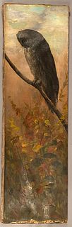Oil on Canvas of an Owl on a Branch