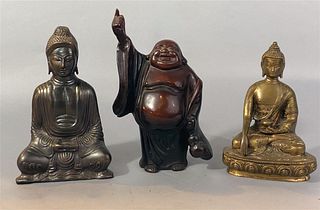 Three Vintage Contemporary Buddhist Statues