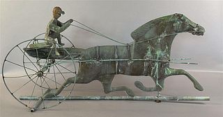 Horse and Sulky Weathervane Early 20th C