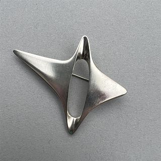 Georg Jensen Sterling Silver Modernist Brooch Pin