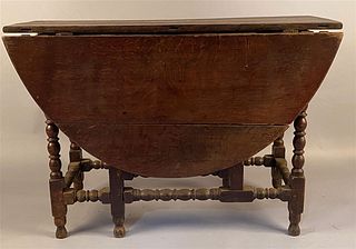 17th c William & Mary Gateleg Table Untouched Condition