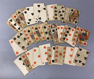 Partial Deck of Antique Playing Cards