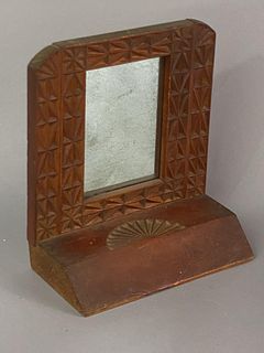 Rare Carved Folk Art Mirror