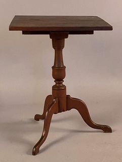 Antique Cherry Candle Stand with Drawer. Chaplin School