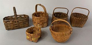 Six Miniature Baskets