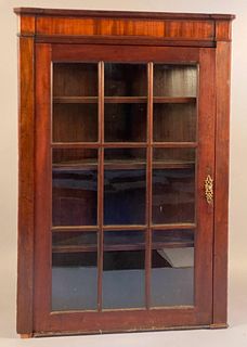 19th c Corner Cabinet, Table Top or Hanging