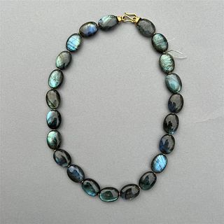 Labradorite Necklace with Gold Clasp