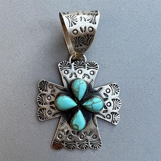 Mexican Sterling Cross Pendant