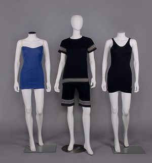 THREE WOOL KNIT BATHING SUITS, AMERICA, 1920-1930s