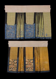 TWO PAIRED MANDARIN SKIRTS, CHINA, LATE 19TH C