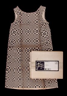 SCOTT PAPER OP ART PAPER CAPER MINI DRESS, AMERICA, 1966