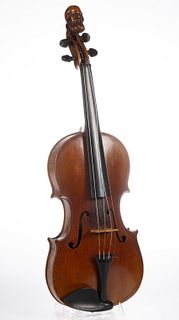 FRENCH CARVED AND INLAID VIOLIN
