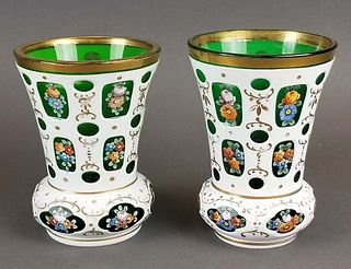 Pair of Bohemian Vases
