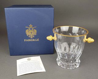 Faberge Atelier Crystal & Bronze Ice Bucket