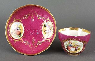 Meissen Porcelain Cup and Saucer