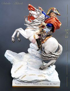 Scheibe-Alsbach Porcelain - Napoleon ride over the Alps
