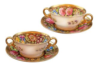19th C. English Pair Of Cup & Saucer