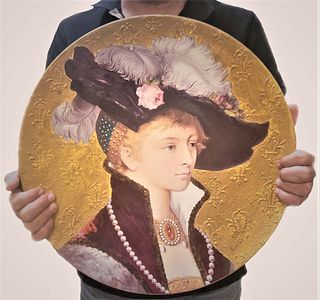 Signed 19th Century Royal Vienna Style Hand Painted Large Plate
