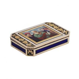 Snuffbox made of gold and enamel  Hanau  1810 -1815