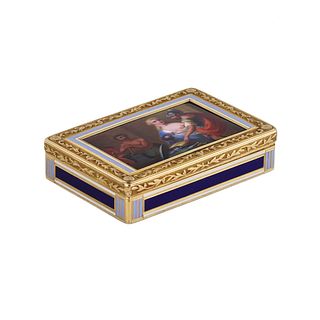 Snuffbox in gold and enamel  Augustin-Andr&eacute; Egen  Paris  1798-1809