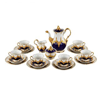 MEISSEN coffee service for six persons. After 1933.