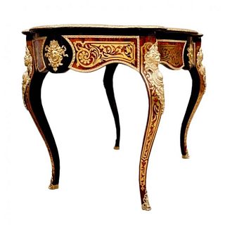 Table made in Boulle technique. 19th century