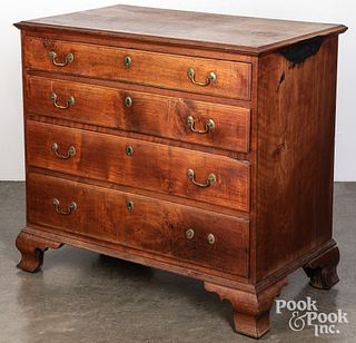 Chippendale walnut chest of drawers, ca. 1780
